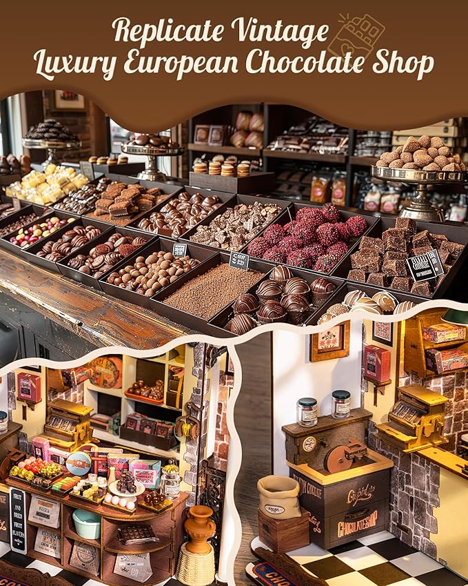 Tiny House Book Nook for Bookshelf Decor, 3D Puzzles Model Building Kits for Teens